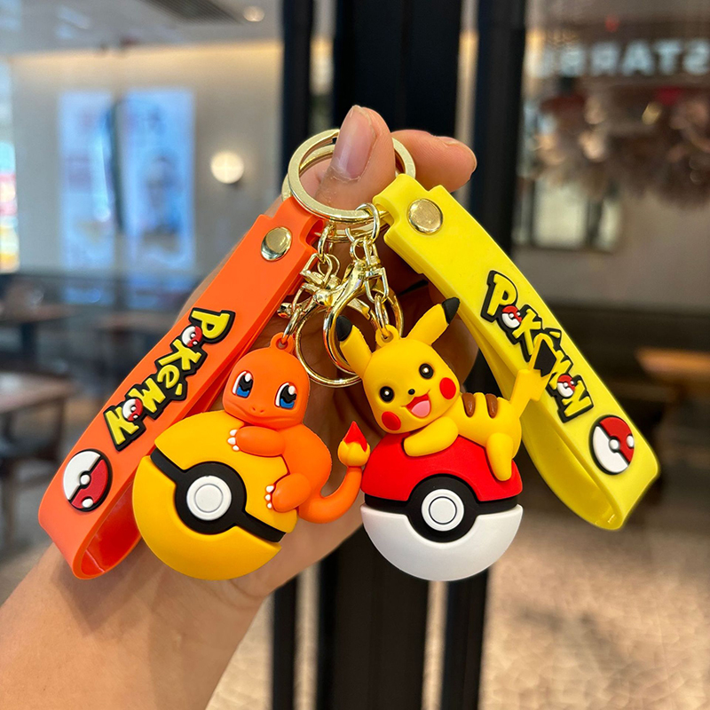 Pokeball Cosplay Prop - พวงกุญแจโปเกมอน โปเกบอล รูปปิกาจู อีวุย ชาร์แมนเดอร์ ของสะสมอนิเมะ
