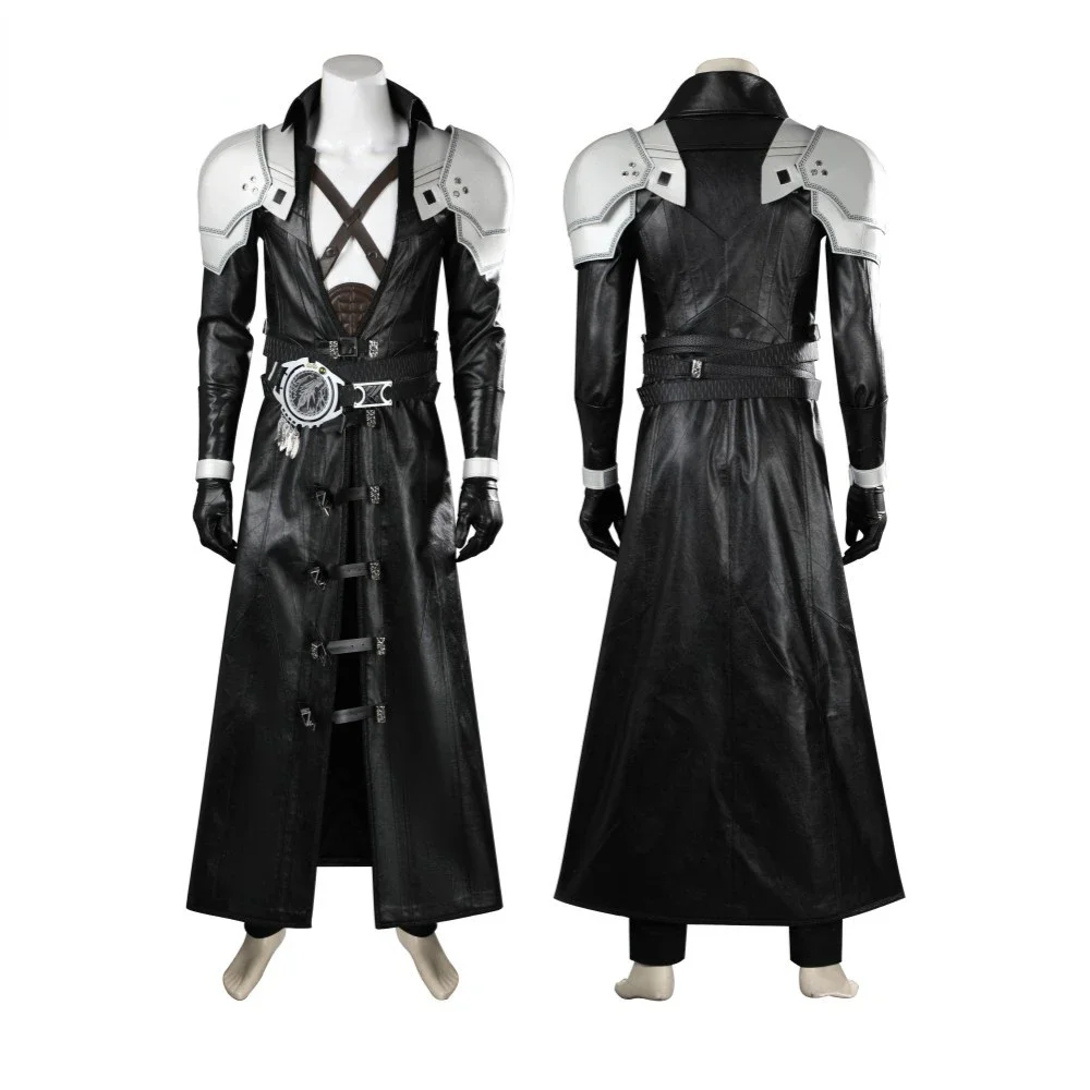 Aerith Cosplay Prop - FF7 Sephiroth คอสเพลย์เครื่องแต่งกายสีดําแฟนตาซีหนังและอุปกรณ์เสริมชุดเต็มและรายการแต่ละรายการขายขนาดที่กําหนดเอง