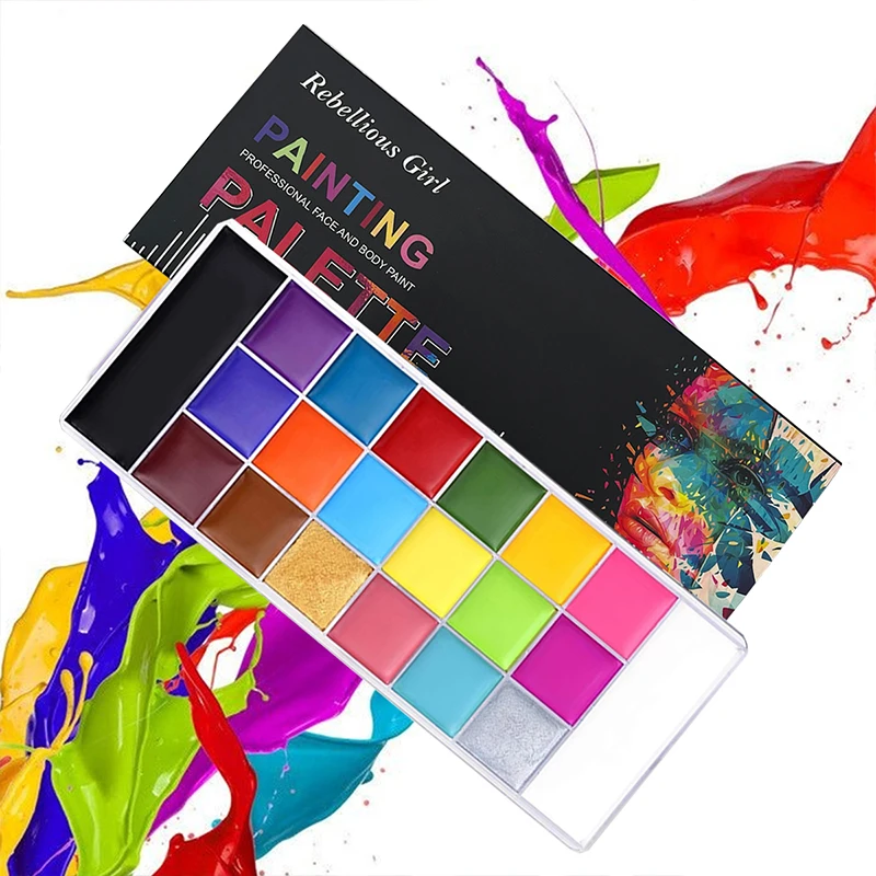Cosplay Prop Paint - 20 สี Face Body ภาพวาดสีน้ํามันสีเม็ดสีปลอดสารพิษปลอดภัยเด็กแฟลช Tattoo