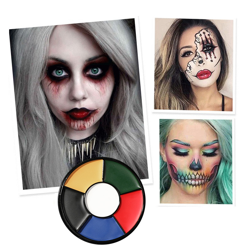 6 สีน้ํามัน Face Paint Palette - Body Paint Sfx บทวิจารณ์และราคา