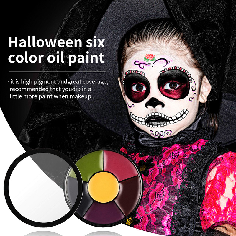 6 สีน้ํามัน Face Paint Palette - Body Paint Sfx บทวิจารณ์และราคา