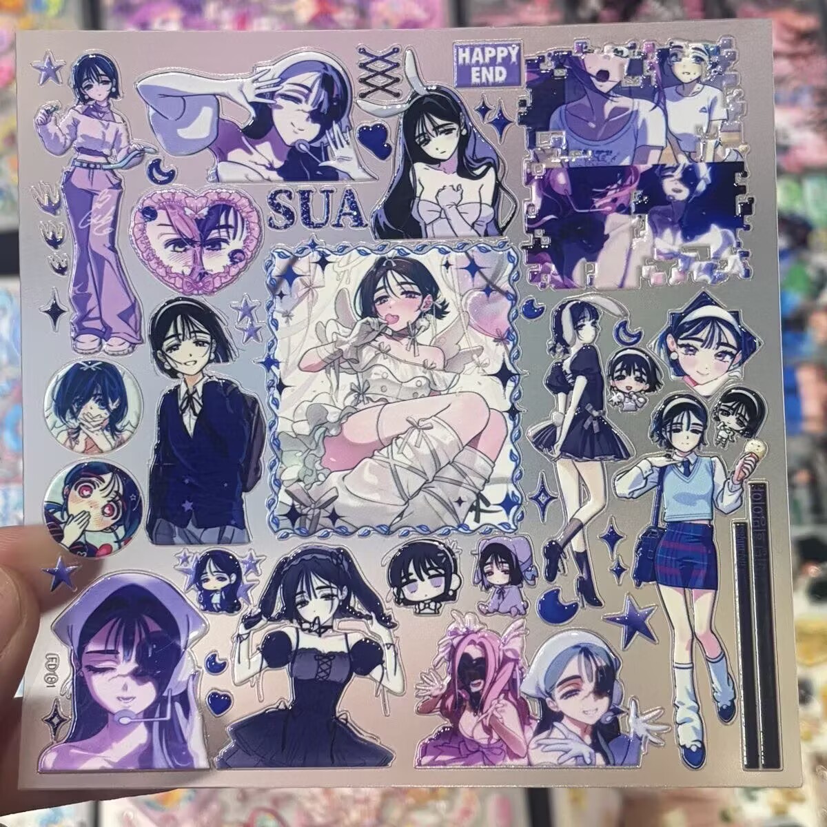 สติ๊กเกอร์ 3D ลายนูนตัวละครอนิ - Cosplay Prop Book บทวิจารณ์และราคา
