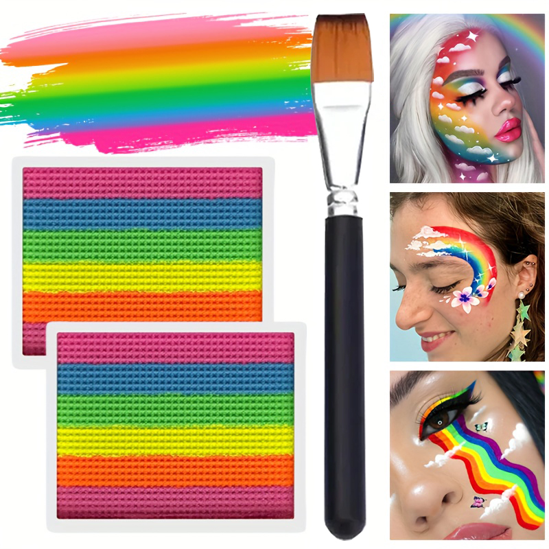 ชุดสีเพ้นท์หน้าและตัวสีรุ้ง-2  - Cosplay Prop Paint บทวิจารณ์และราคา