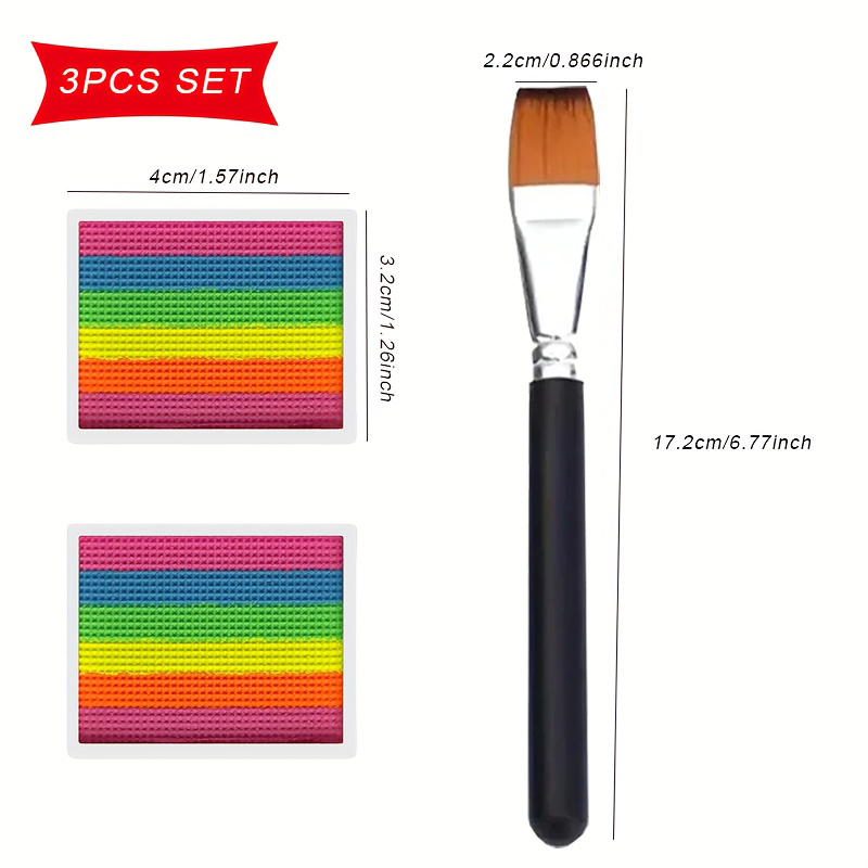 ชุดสีเพ้นท์หน้าและตัวสีรุ้ง-2  - Cosplay Prop Paint บทวิจารณ์และราคา