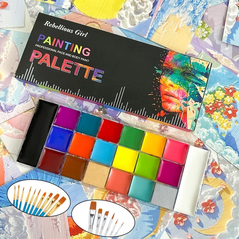 20 สี Face Body ภาพวาดสีน้ํามั - Cosplay Prop Paint บทวิจารณ์และราคา